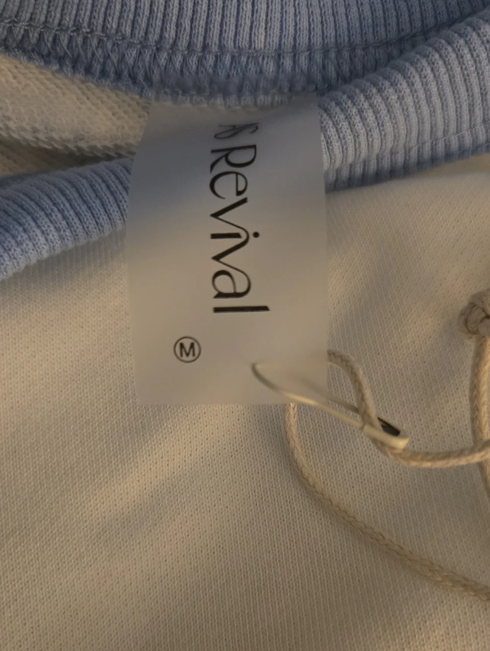 NWT Altar'd State AS Revival Blue & White Gingham Patchwork Sweatshirt $74 Med. - Picture 6 of 6